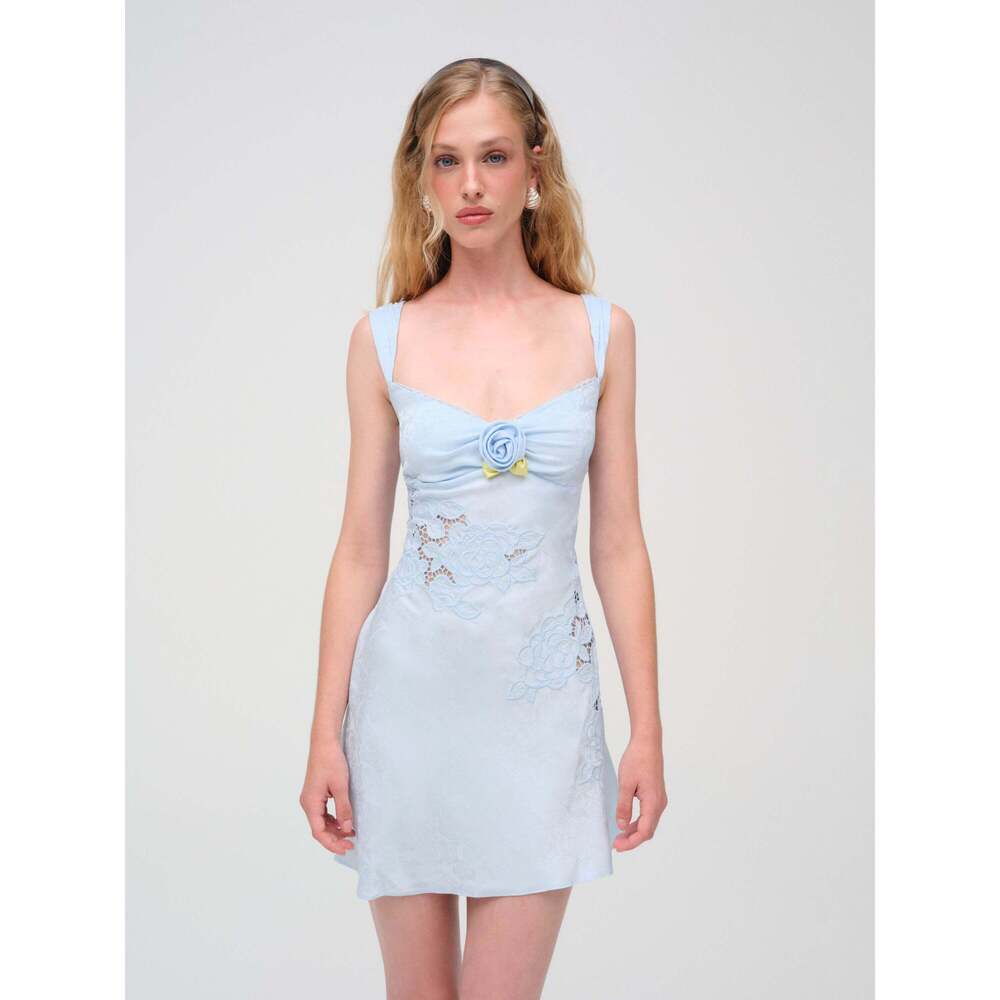 For Love & Lemons Claudia Mini Dress Size SS / Blue